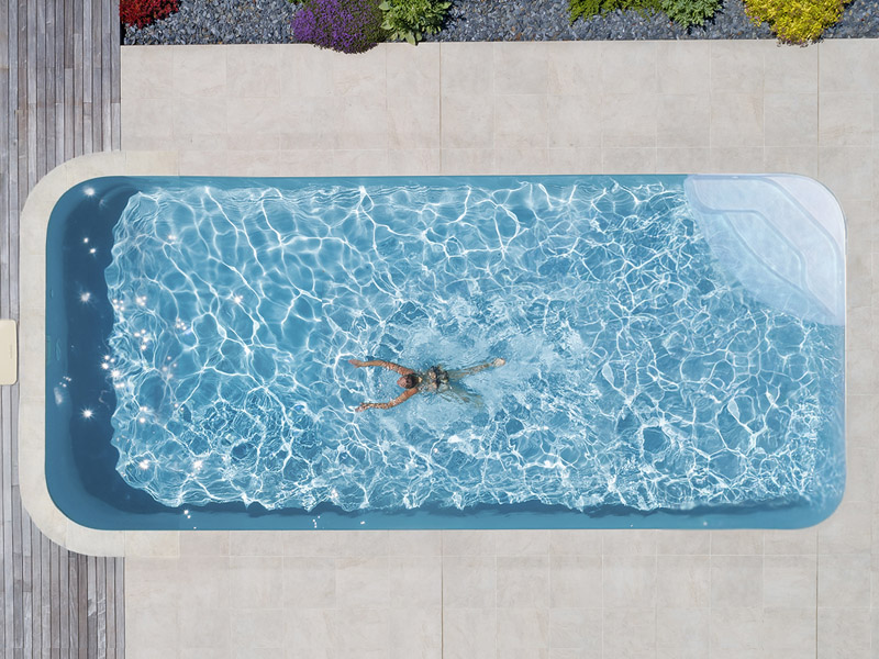 piscine Romy avec escalier Lobby forme rectangle waterair GGILPRO
